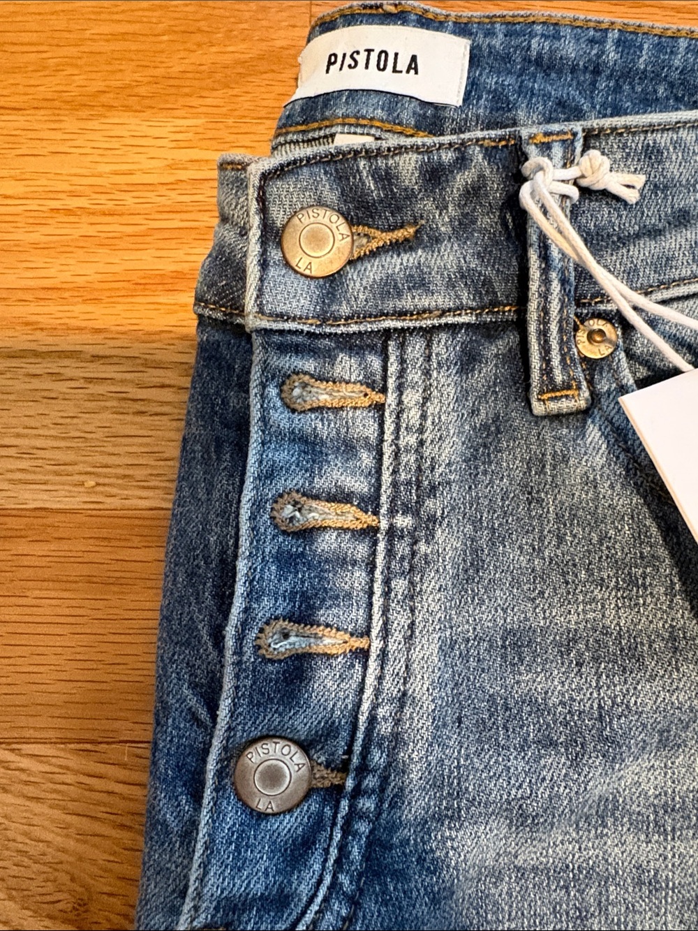 pistola Blue High-Rise Button-Fly Jeans - Picture 4 of 6